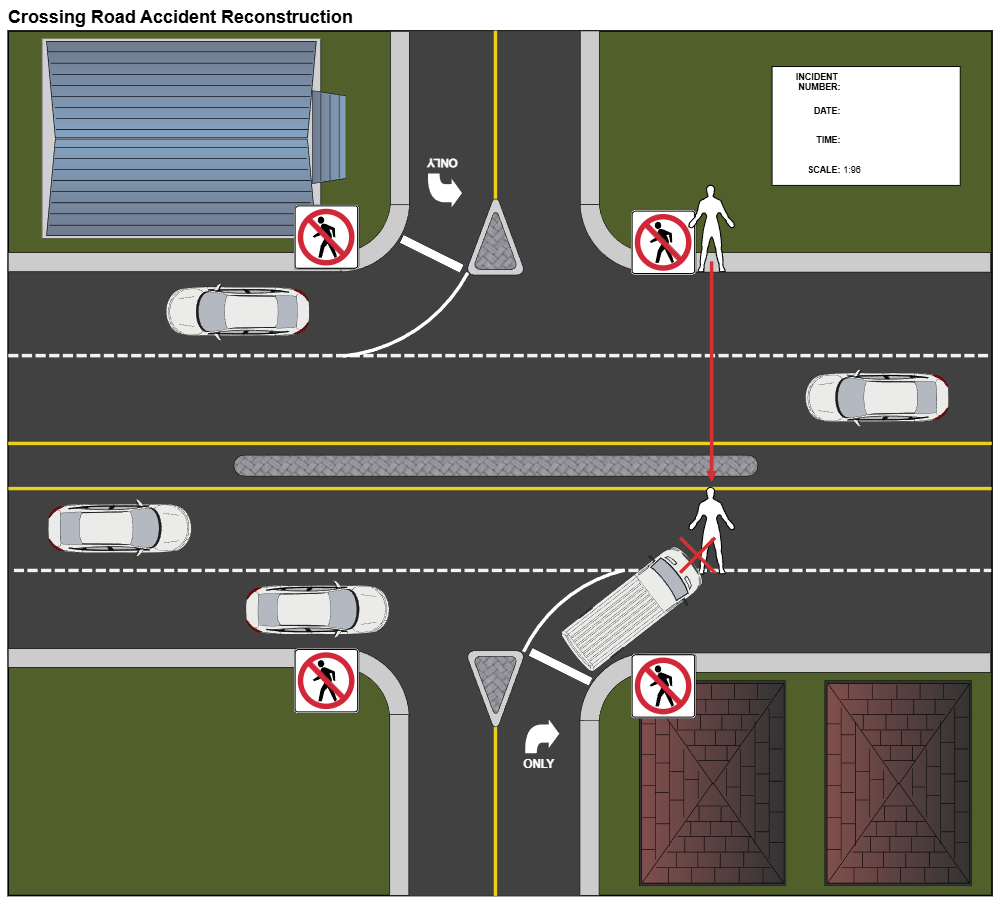Example Image: Crossing Road Accident Reconstruction