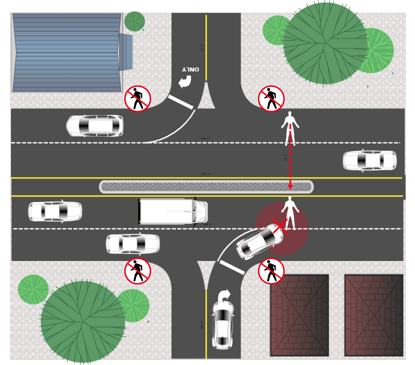 Accident reconstruction diagram example