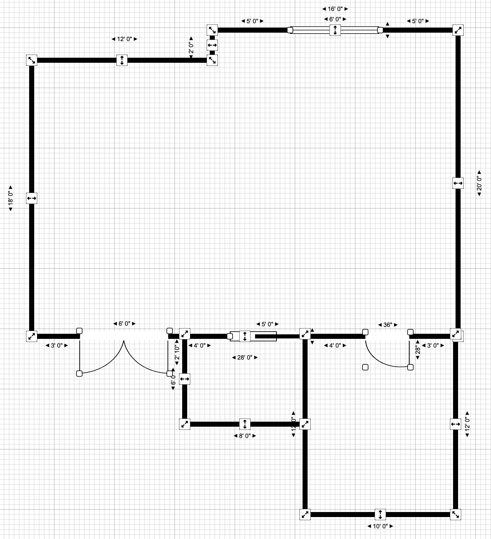 Bedroom with attached bathroom example