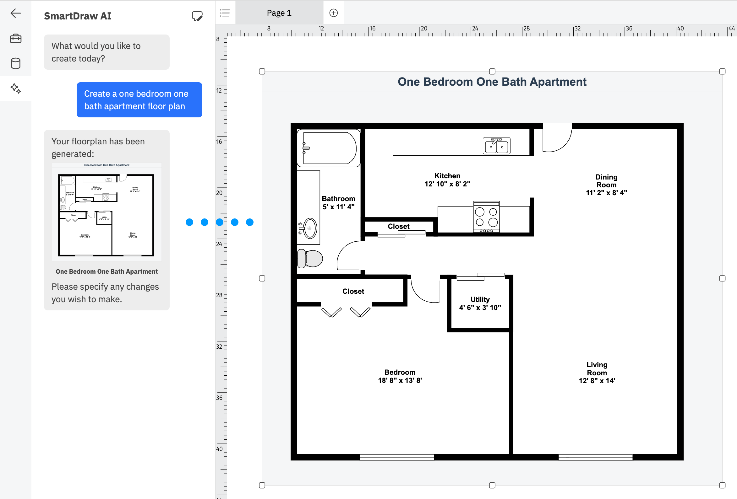 Generating floor plan using natural language