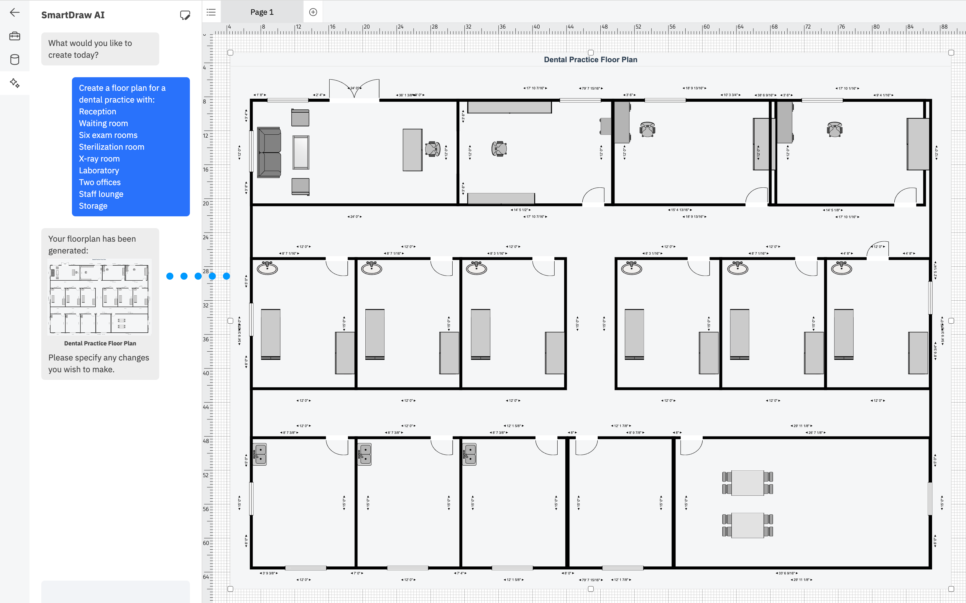 Generating commercial layout from natural language