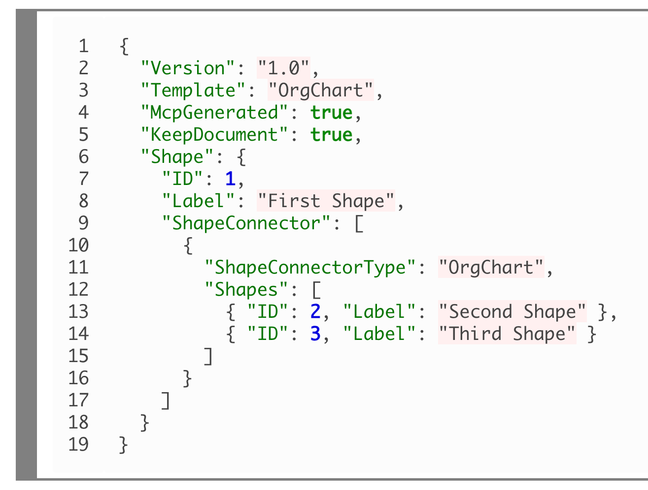 VSON code example