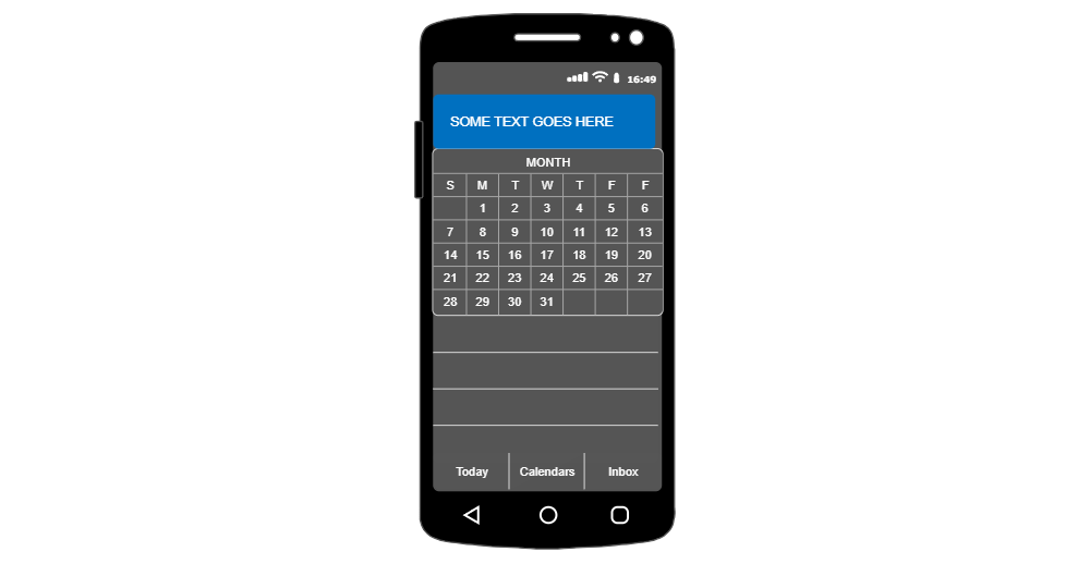 Example Image: Android - Calendar - 1