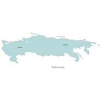 Northern Asia Map