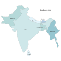 Southern Asia Map