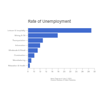 Unemployment Rate by Industry - Bar Chart