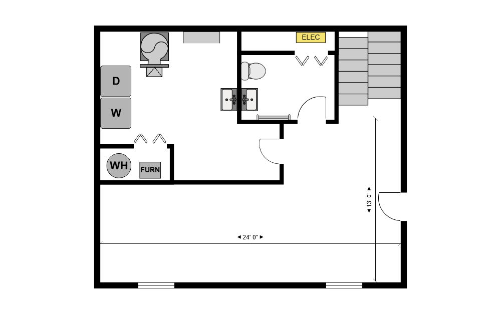 Example Image: Basement Laundry Room