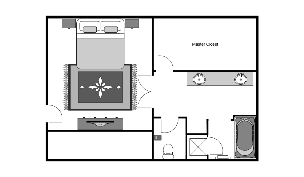 Example Image: Primary Bedroom with Walk-In Closet and Full Bath