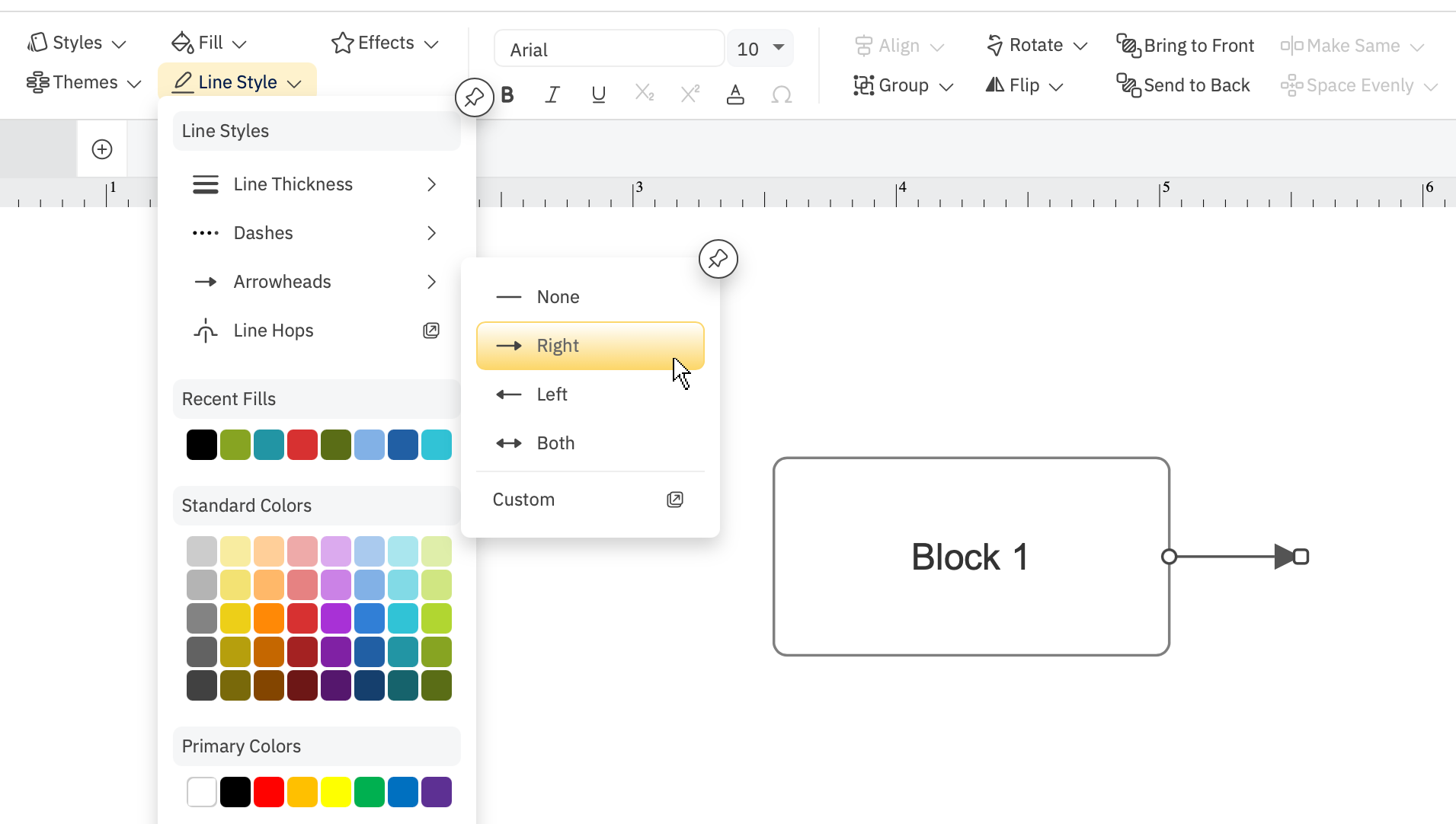 Change arrowhead direction