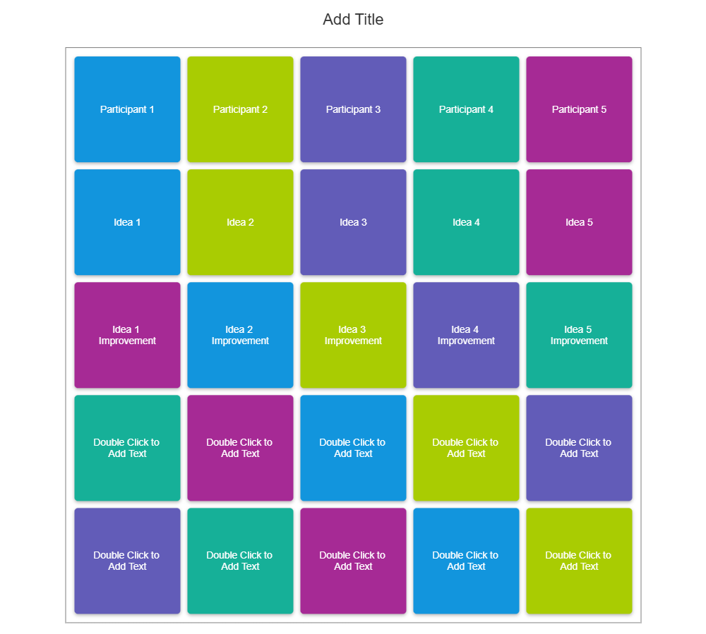 Example Image: Brainwriting Template
