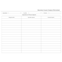 Business Impact Analysis Worksheet
