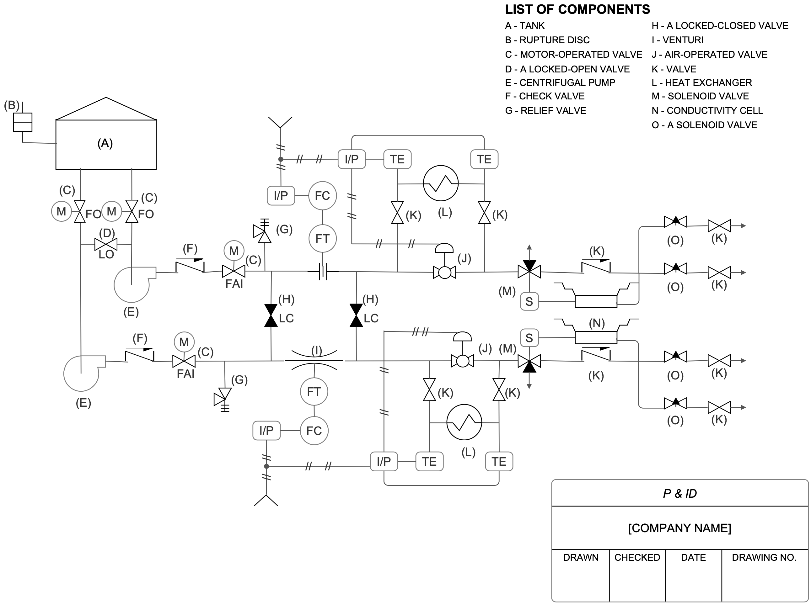 Piping diagram example