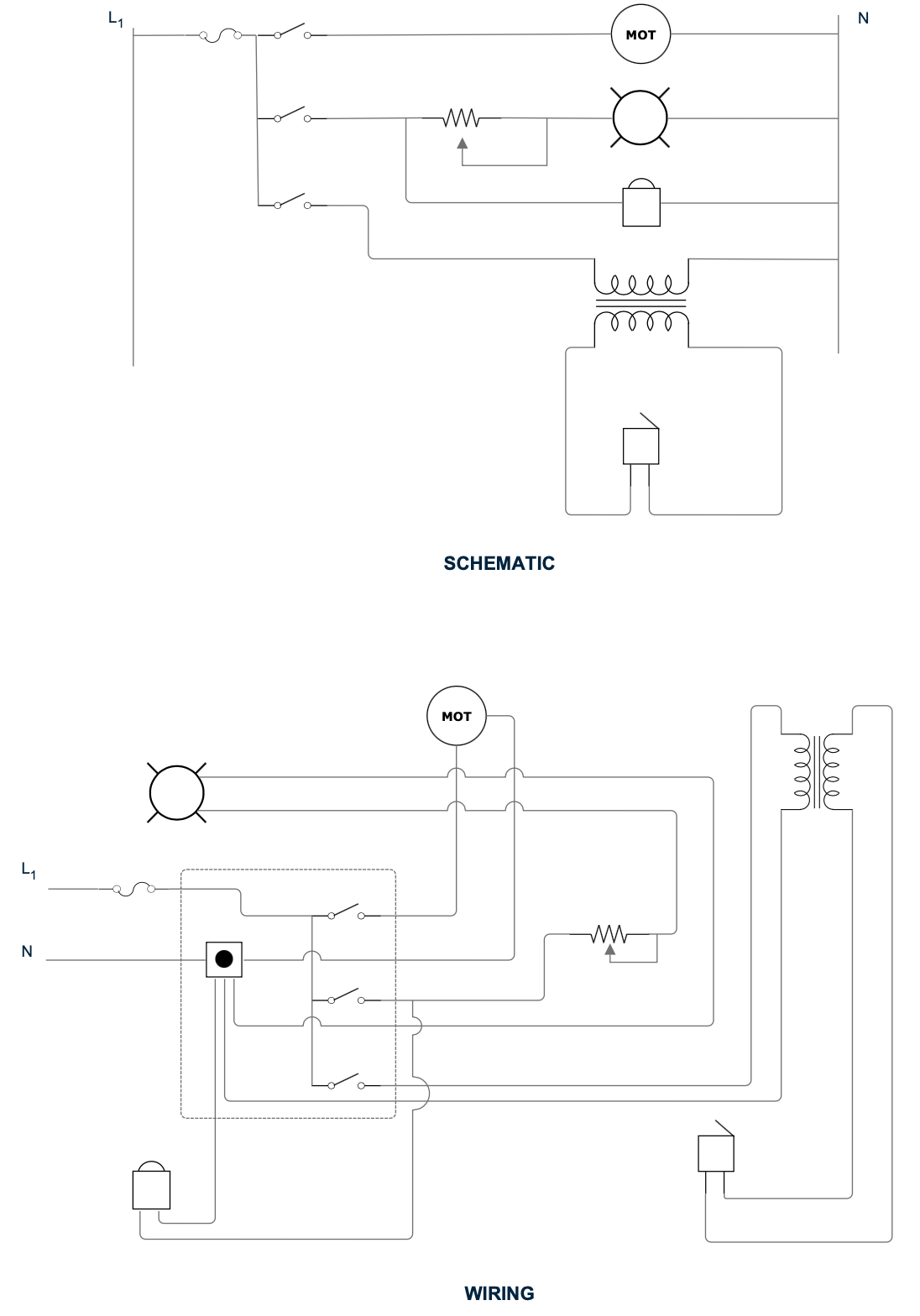 Schematic vs wiring diagram