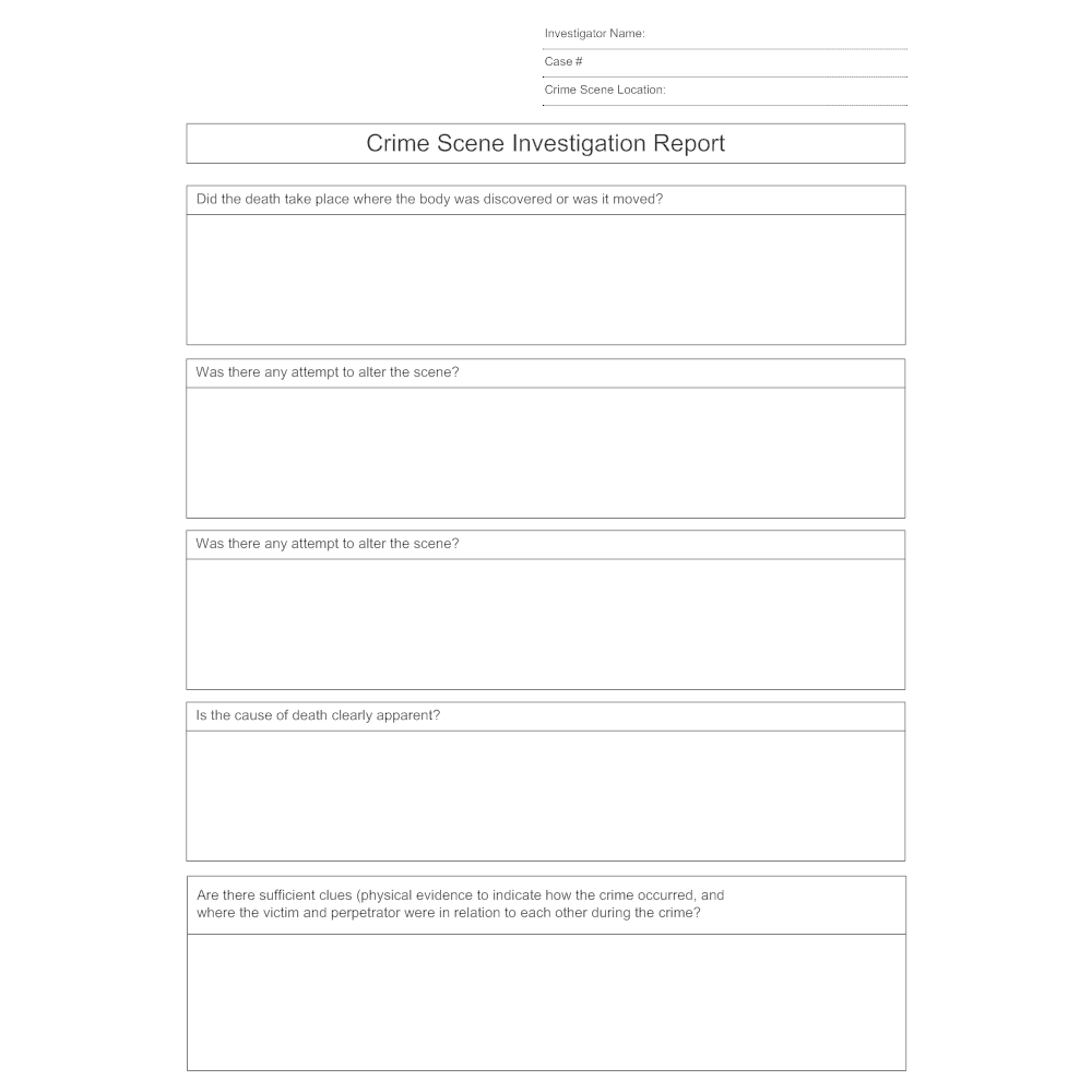 Example Image: Crime Scene Report