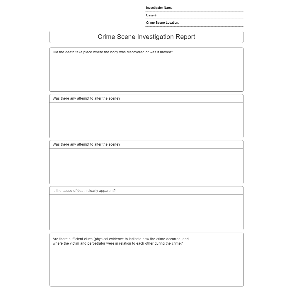 Example Image: Crime Scene Report