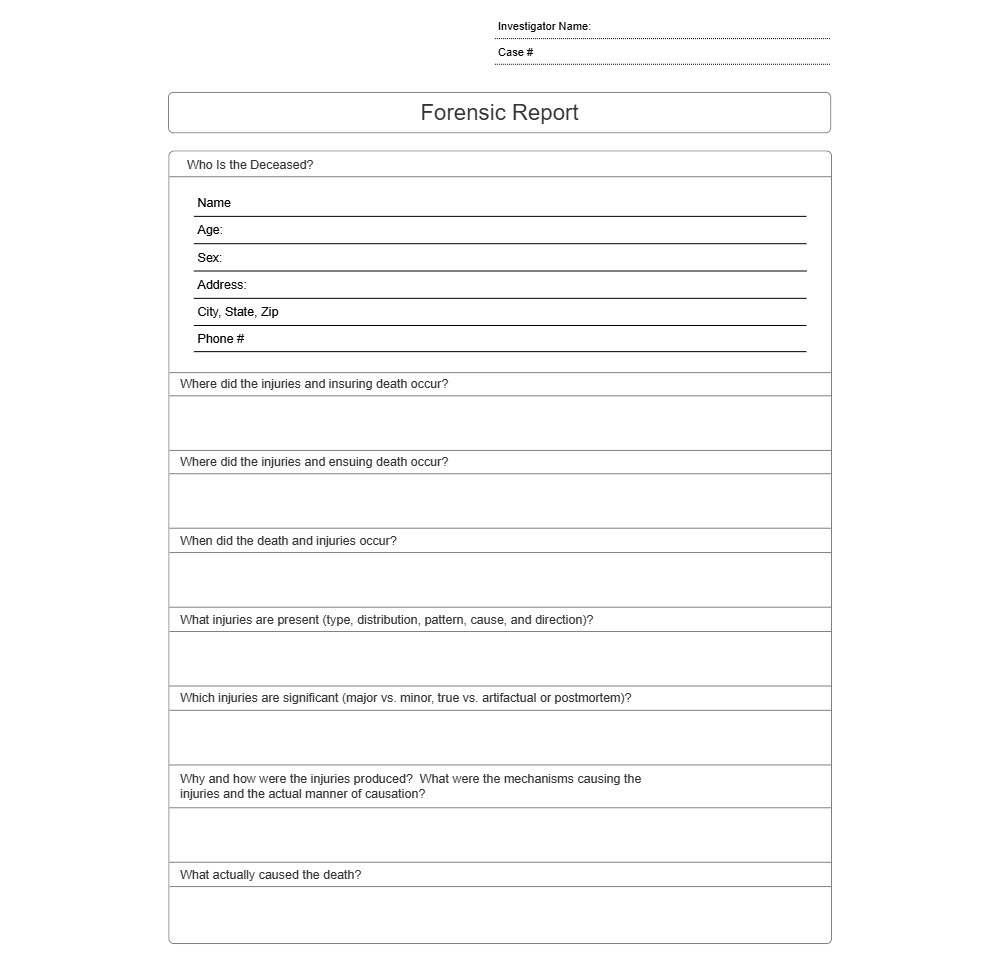 Example Image: Forensic Report