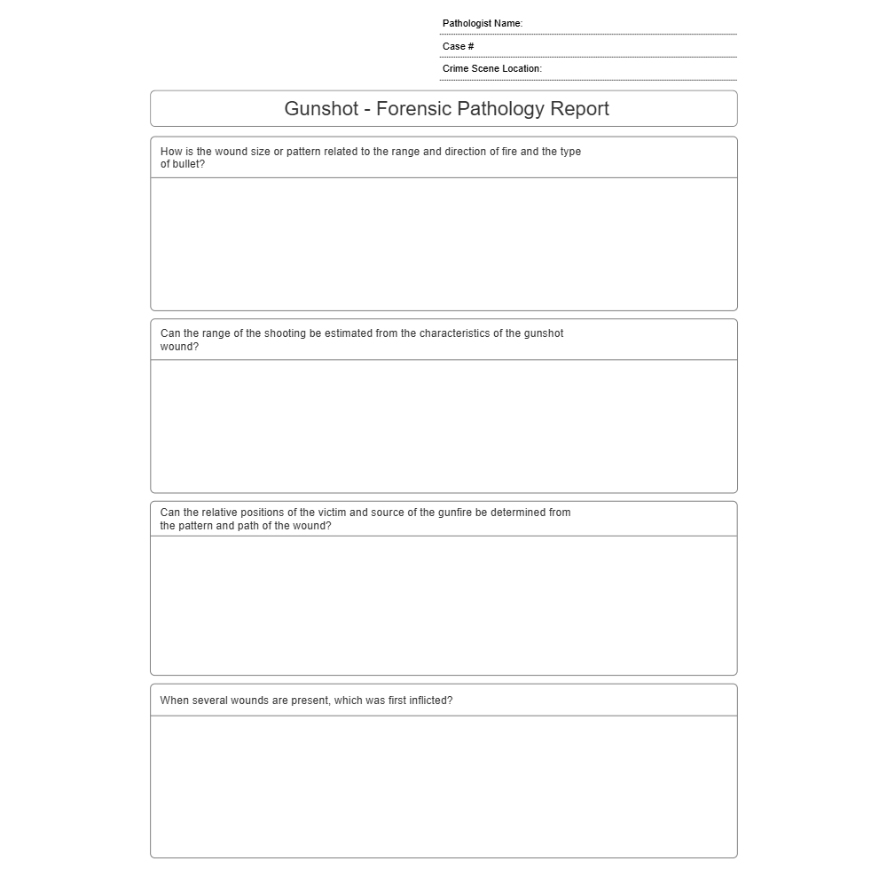 Example Image: Gunshot Forensic Pathology Report