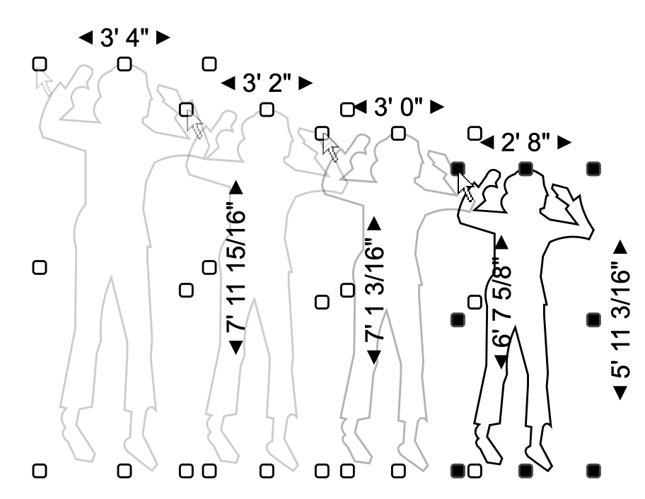 Resizing body outline symbol