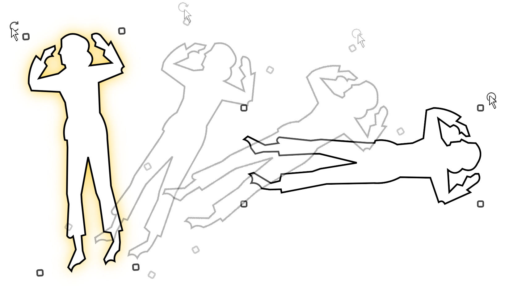 Rotating a body symbol