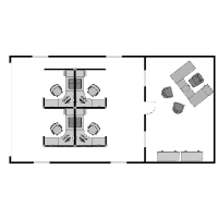 Small Office - Cubicle Floor Plan Example