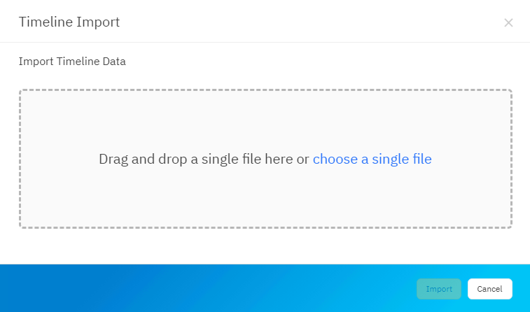 Import timeline data