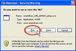 Run or save SmartDraw