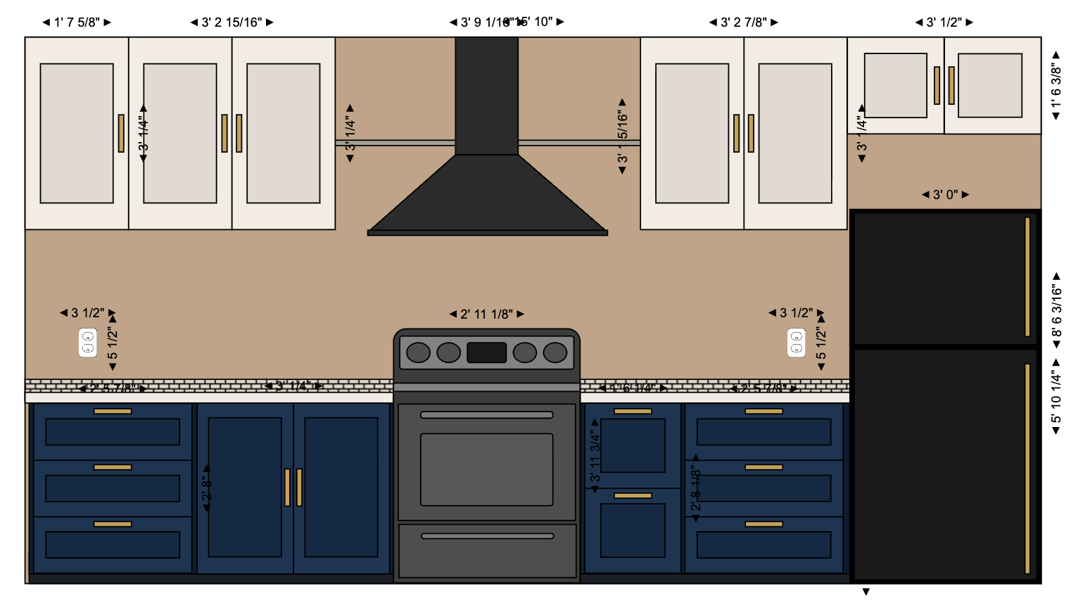 Elevation drawing example