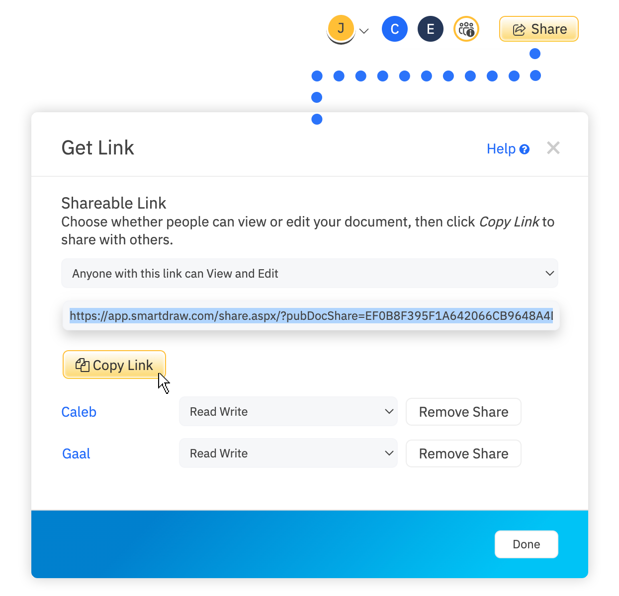 Invite your team to collaborate