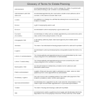 Glossary of Terms for Estate Planning
