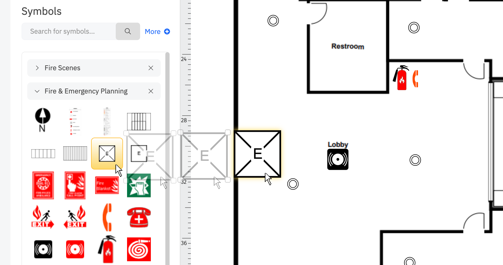 Adding stairwells and elevators to drawing