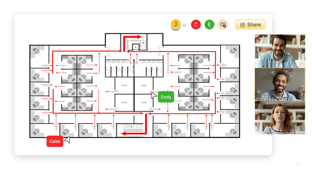 Collaborate on fire escape plans