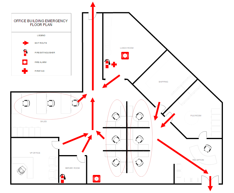 Evacuation plan example