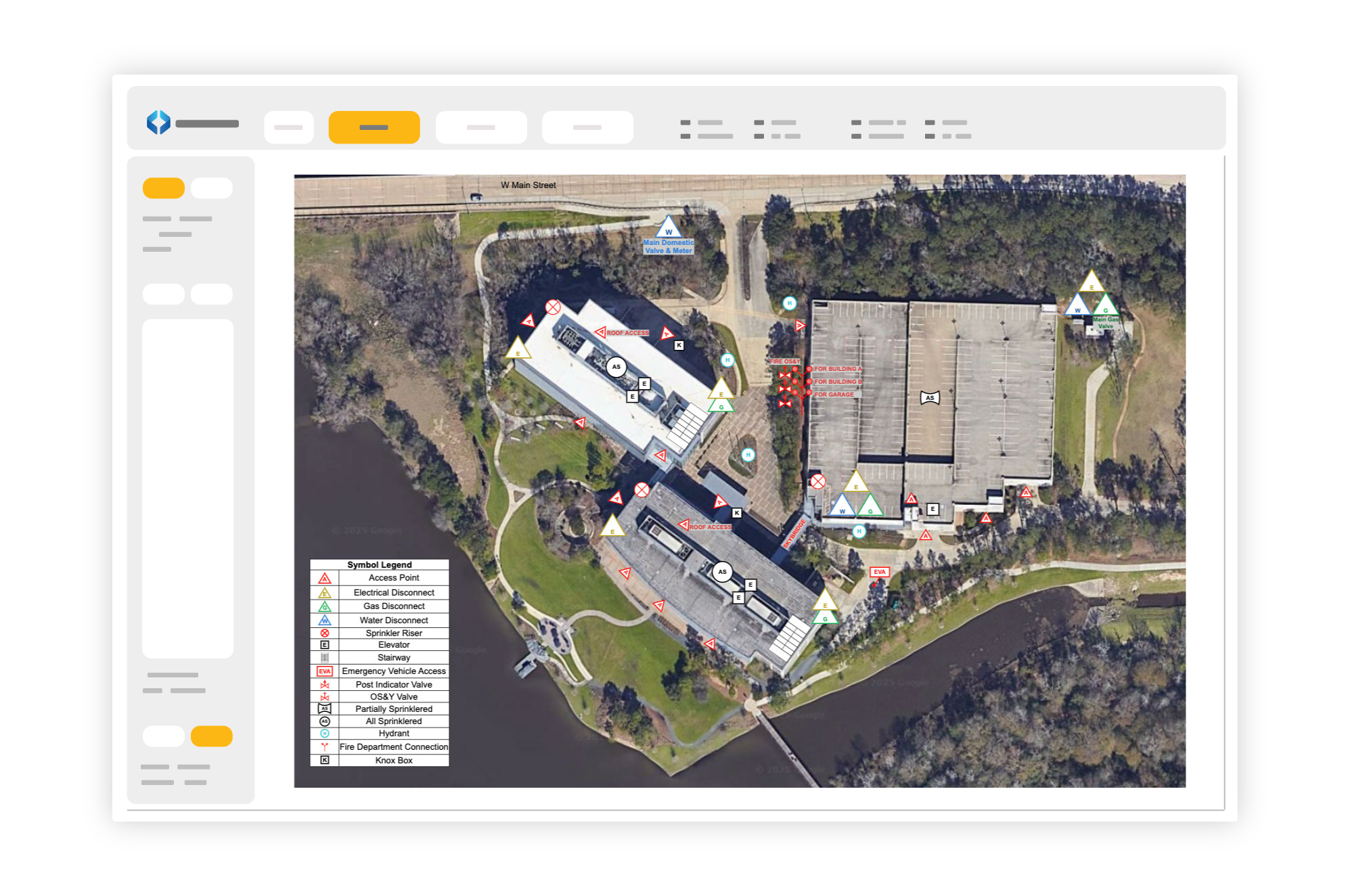 Fire pre plan with some SmartDraw UI