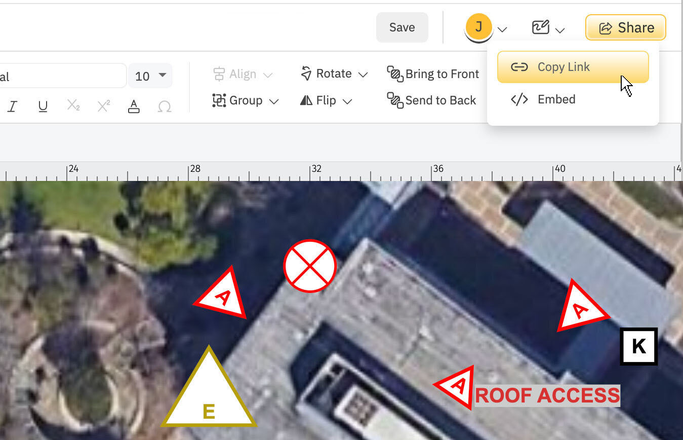 Sharing by copying a link
