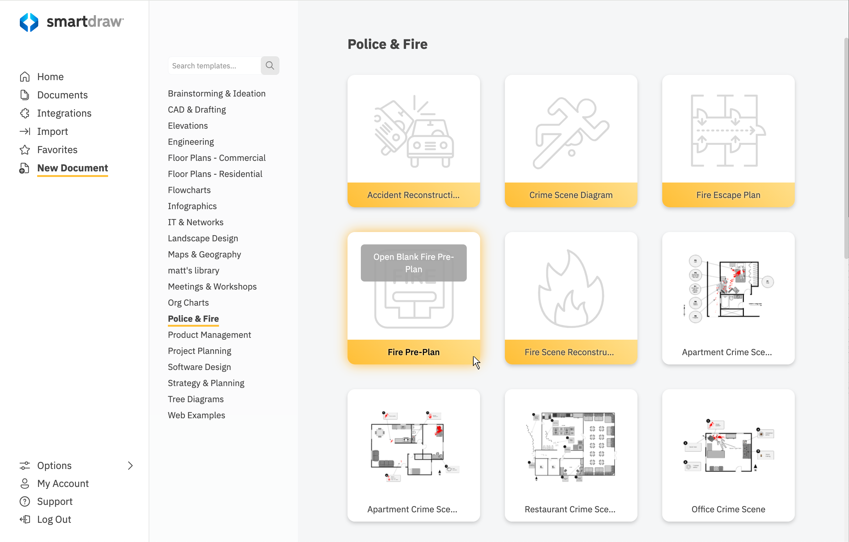 Start with the Fire Pre-Plan template