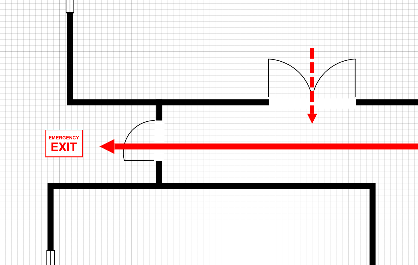 Fire plan exits and access routes