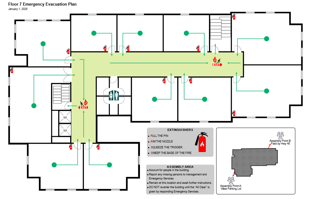 Example Image: BSI Evacuation Plan for a School