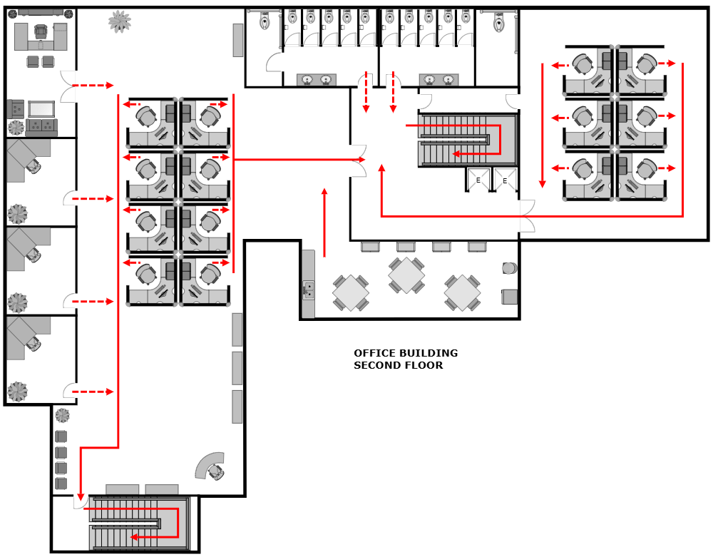 Example Image: Office Building Fire Evacuation Plan