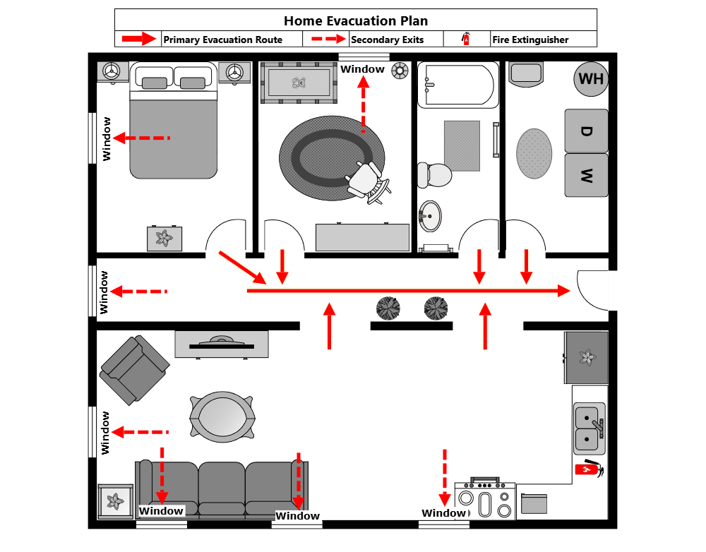 Example Image: Home Evacuation Plan - 1