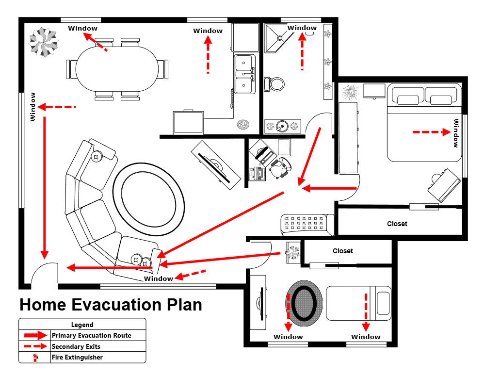 Example Image: Home Evacuation Plan - 2