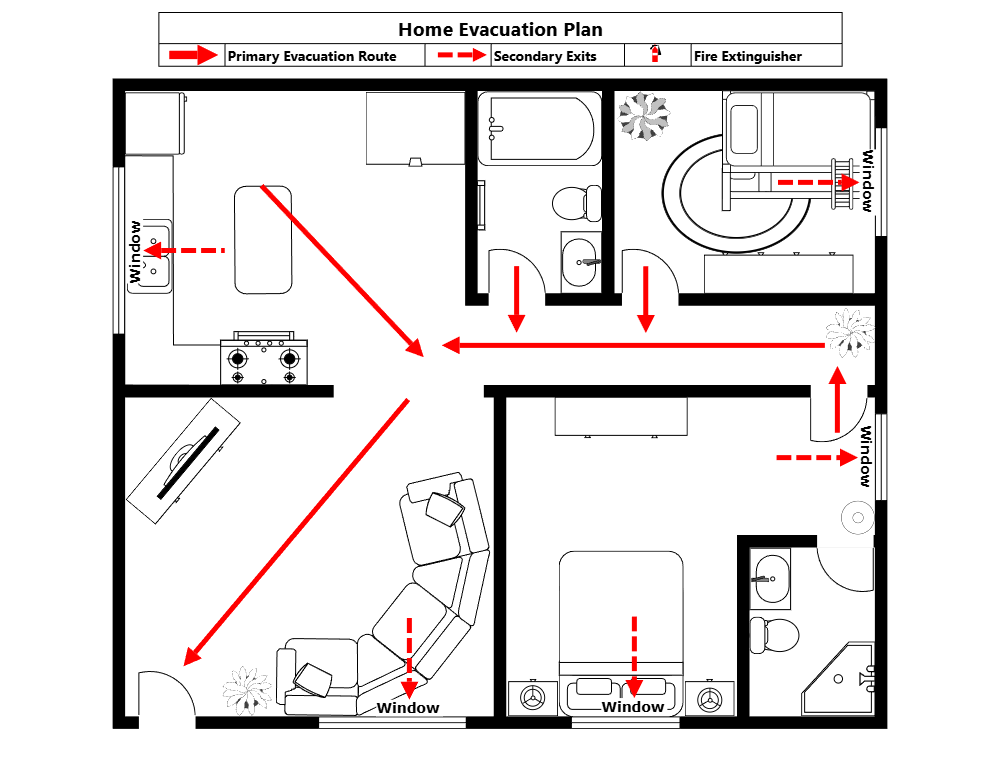 Example Image: Home Evacuation Plan - 3