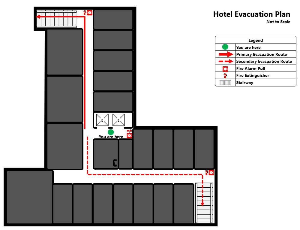 Example Image: Hotel - Elevator Evacuation Plan