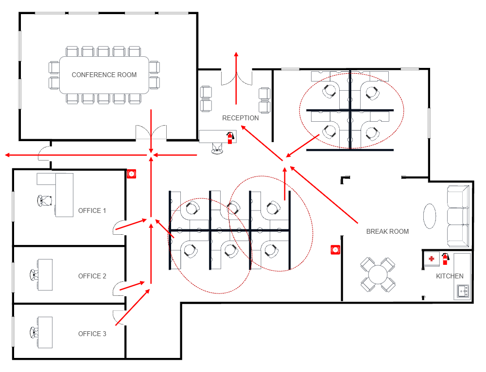 Example Image: Small Office Evacuation Plan