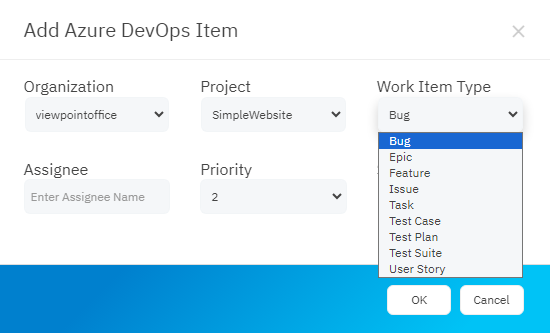 Add Azure DevOps item
