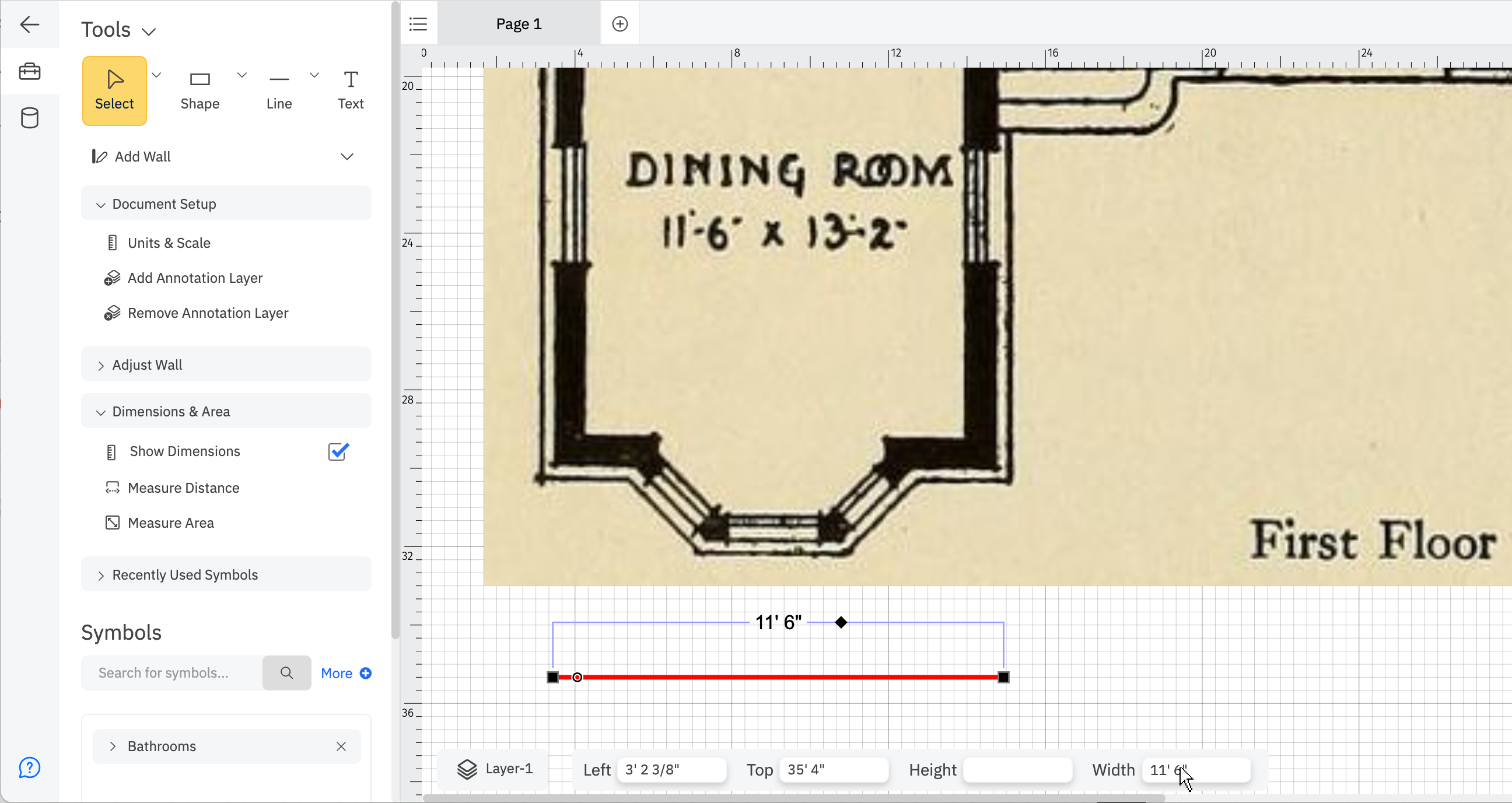 Match scale using lines