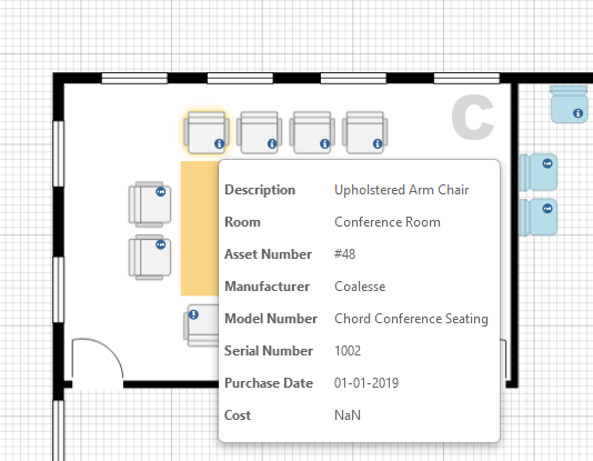 Shape Data on floor plan