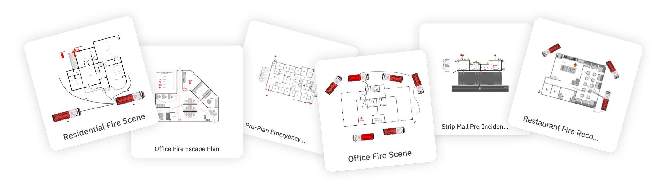 Arrangement of fire incident templates