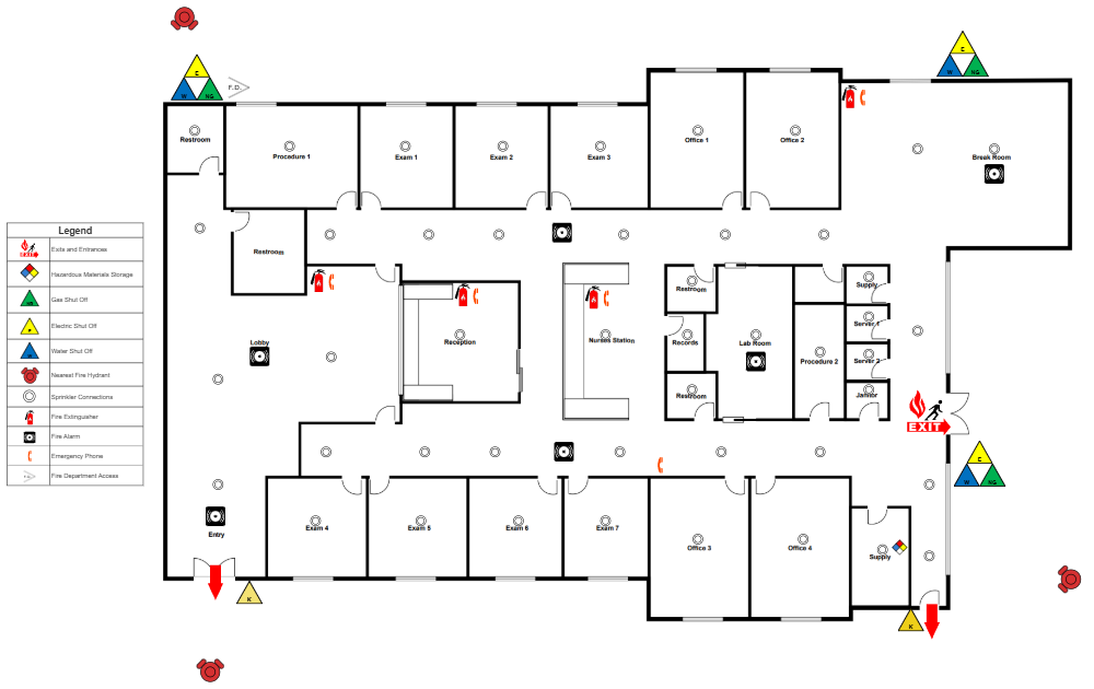 Example Image: Fire Preplan Emergency Diagram