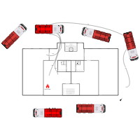 Office Building Fire Scene