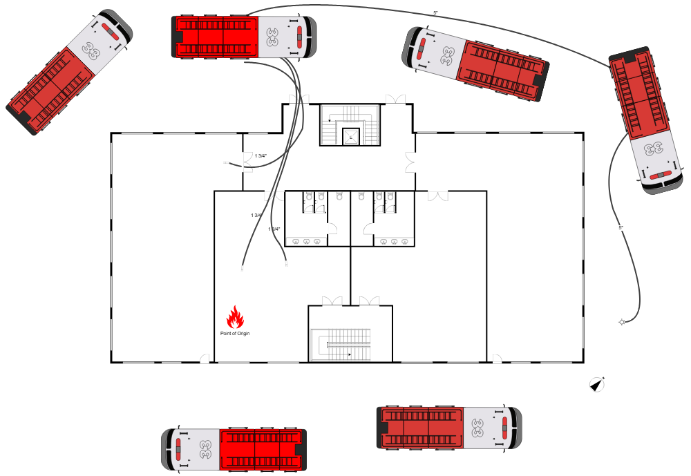 Example Image: Office Building Fire Scene